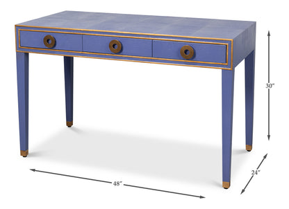 Gabriella Shagreen Desk/Table- Marlin Blue - Chapin Furniture