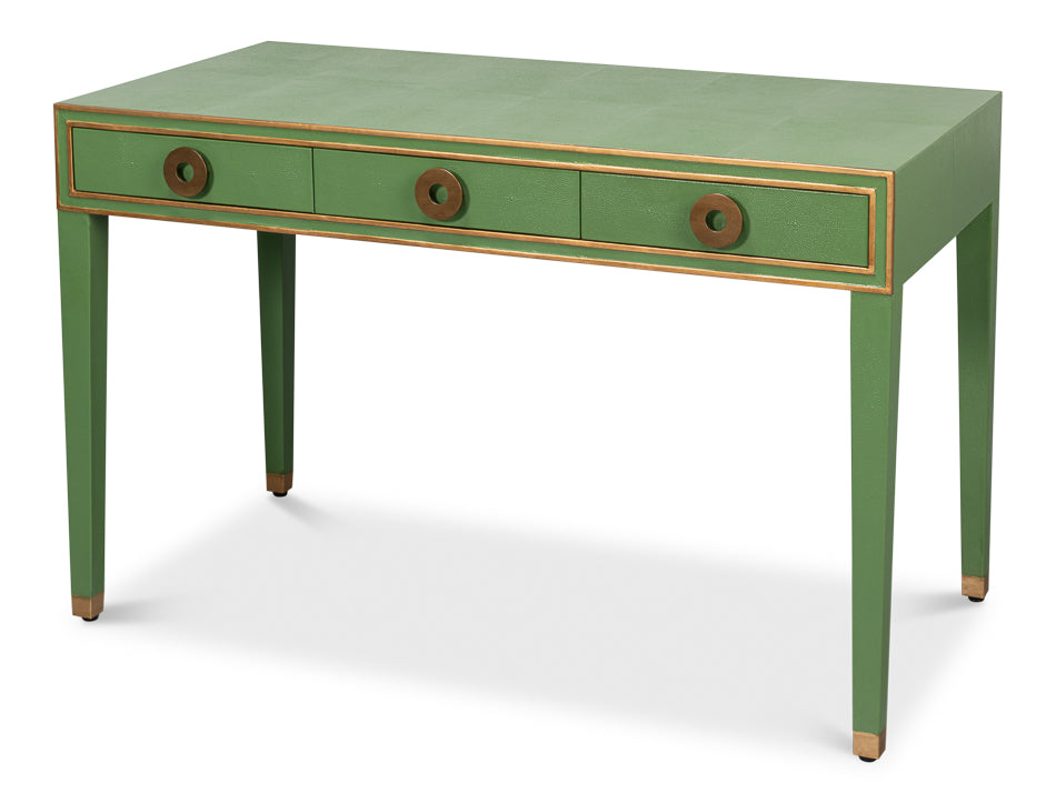 Gabriella Shagreen Desk/Table- Watercress - Chapin Furniture
