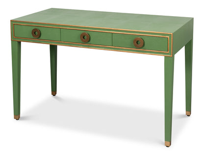 Gabriella Shagreen Desk/Table- Watercress - Chapin Furniture