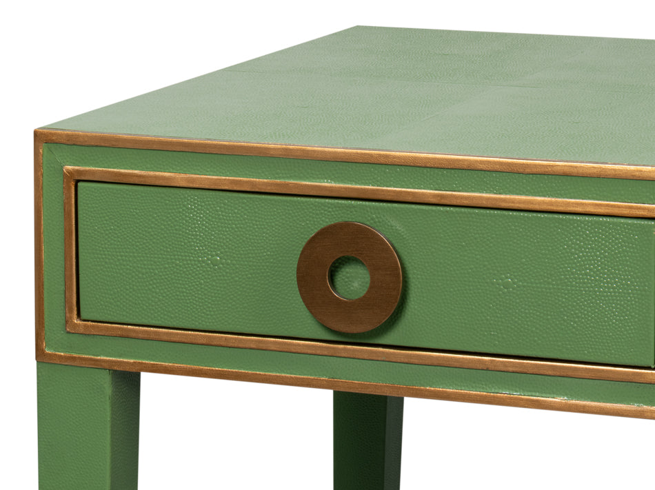 Gabriella Shagreen Desk/Table- Watercress - Chapin Furniture