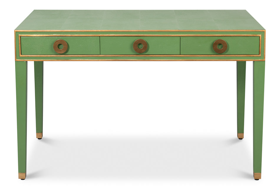 Gabriella Shagreen Desk/Table- Watercress - Chapin Furniture
