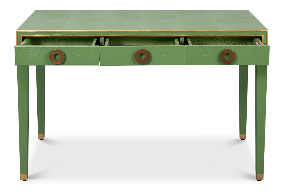 Gabriella Shagreen Desk/Table- Watercress - Chapin Furniture