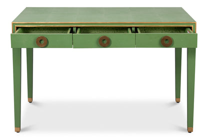 Gabriella Shagreen Desk/Table- Watercress - Chapin Furniture