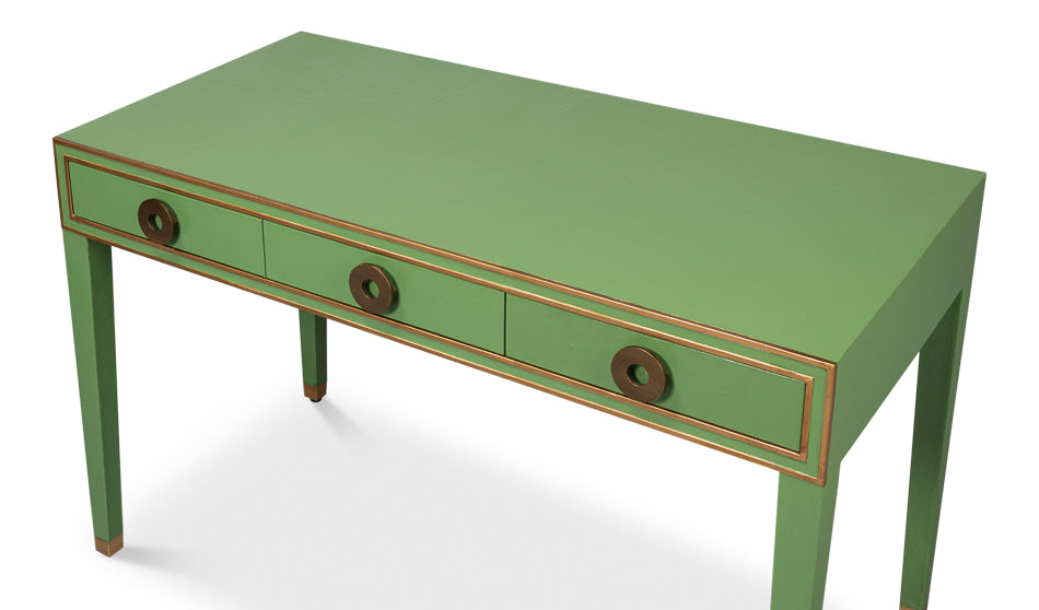 Gabriella Shagreen Desk/Table- Watercress - Chapin Furniture