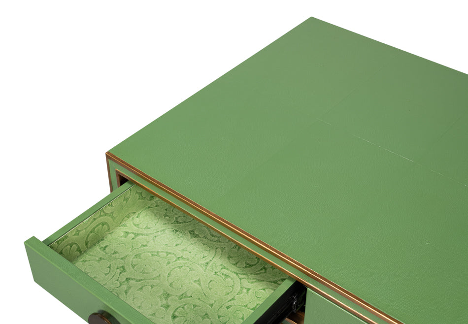 Gabriella Shagreen Desk/Table- Watercress - Chapin Furniture