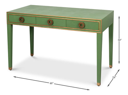 Gabriella Shagreen Desk/Table- Watercress - Chapin Furniture