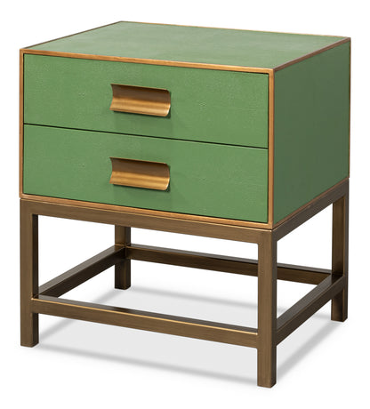 Gideon Shagreen Side Table- Watercress - Chapin Furniture