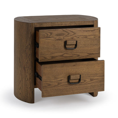 Kyrie 2 Drawer Nightstand - Tawny Brown - Chapin Furniture