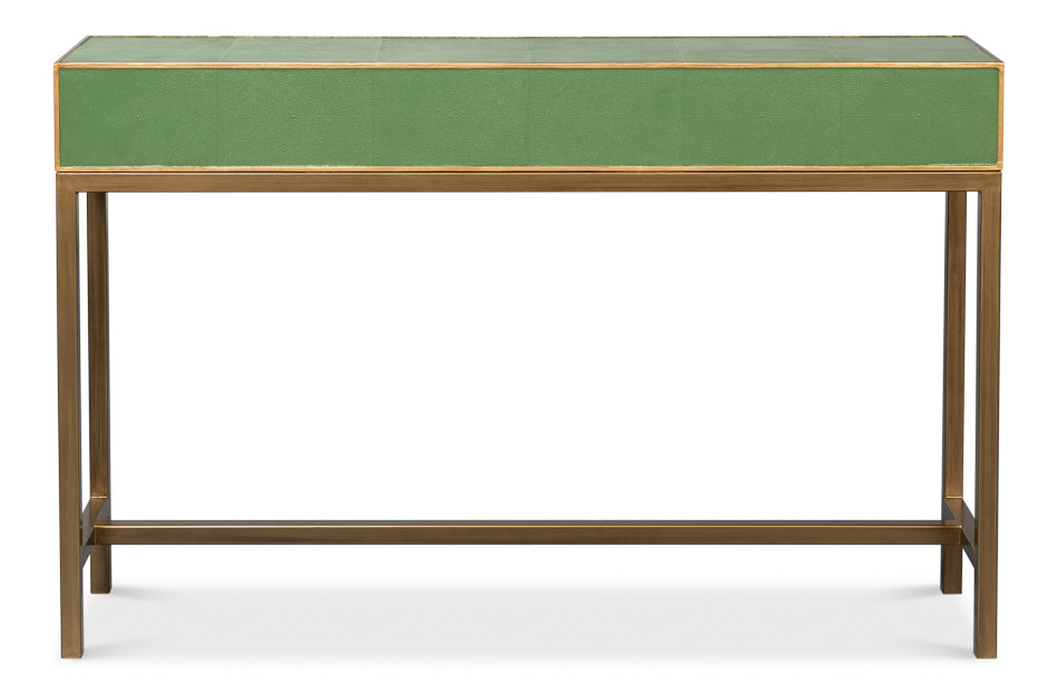 Gideon Shagreen Console Table- Watercress - Chapin Furniture