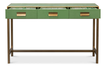 Gideon Shagreen Console Table- Watercress - Chapin Furniture