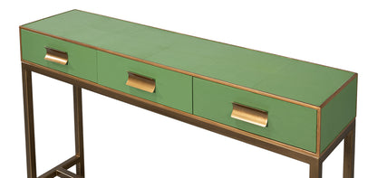 Gideon Shagreen Console Table- Watercress - Chapin Furniture