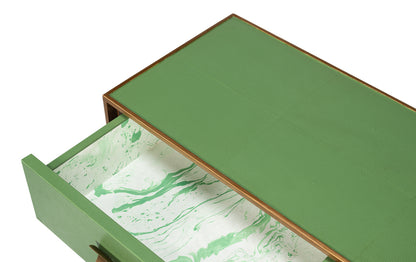 Gideon Shagreen Console Table- Watercress - Chapin Furniture