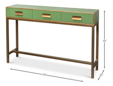 Gideon Shagreen Console Table- Watercress - Chapin Furniture