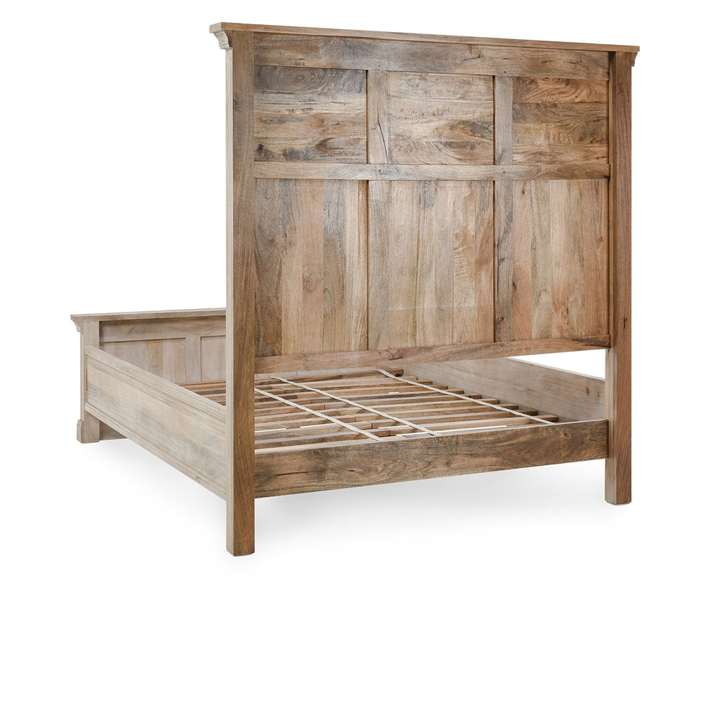 Adelaide Wood White Wash Bed-King - Chapin Furniture