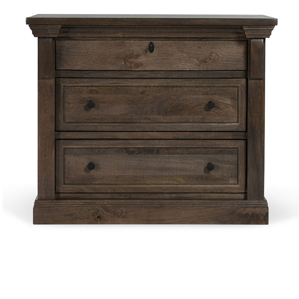 Adelaide 3 Drawer Wood Nightstand- Cocoa Brown - Chapin Furniture
