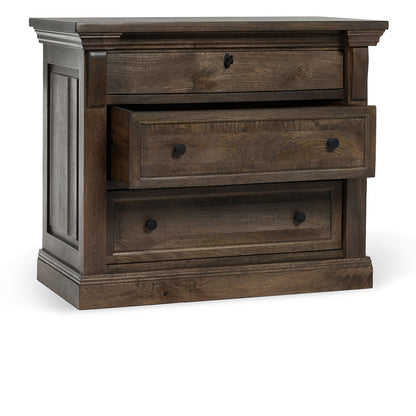 Adelaide 3 Drawer Wood Nightstand- Cocoa Brown - Chapin Furniture