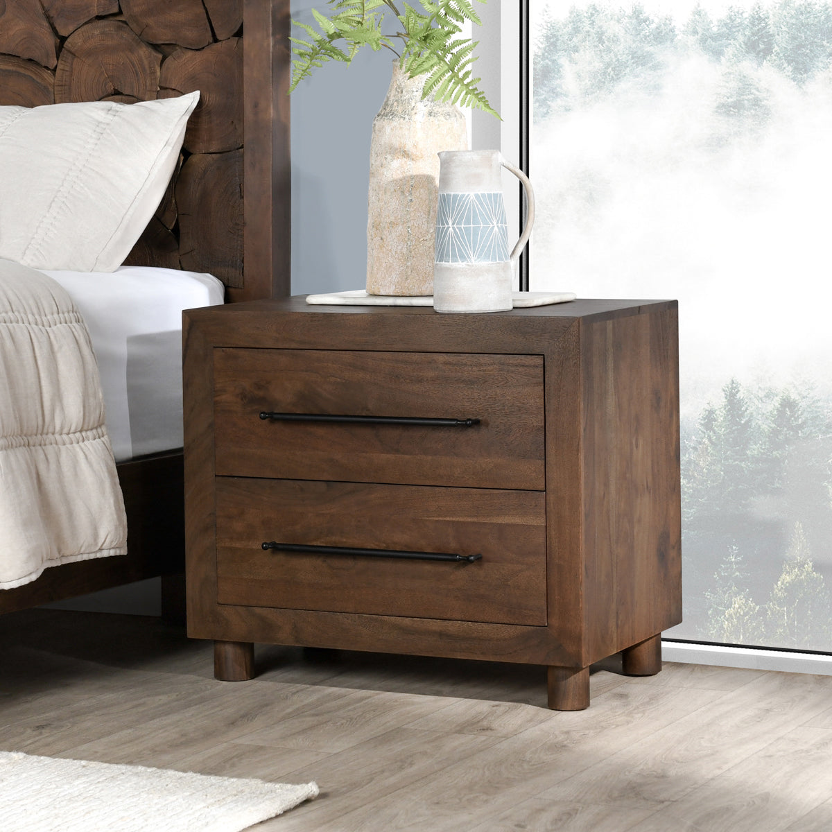 Jaxon Wood 2 Drawer Nightstand - Chapin Furniture