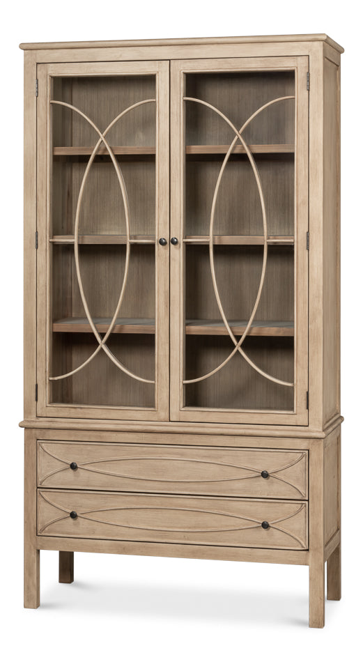 Cecile Bookcase- Beige - Chapin Furniture