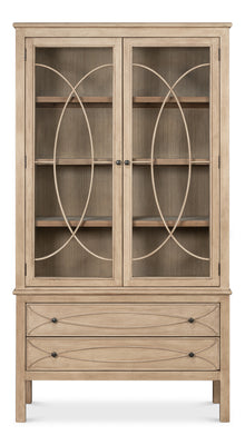 Cecile Bookcase- Beige - Chapin Furniture