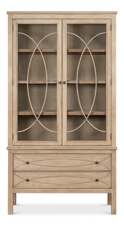 Cecile Bookcase- Beige - Chapin Furniture