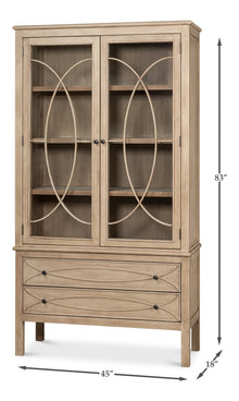 Cecile Bookcase- Beige - Chapin Furniture