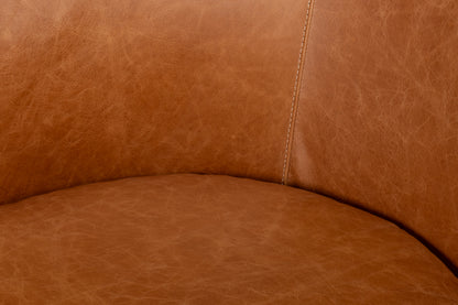 Braxton Leather Swivel Chair- Brown - Chapin Furniture