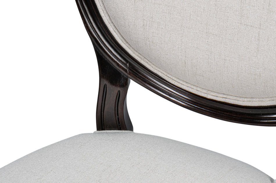 Hugo Oval Side Chair, Dark Brown- Set of 2 - Chapin Furniture