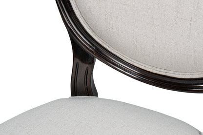 Hugo Oval Side Chair, Dark Brown- Set of 2 - Chapin Furniture