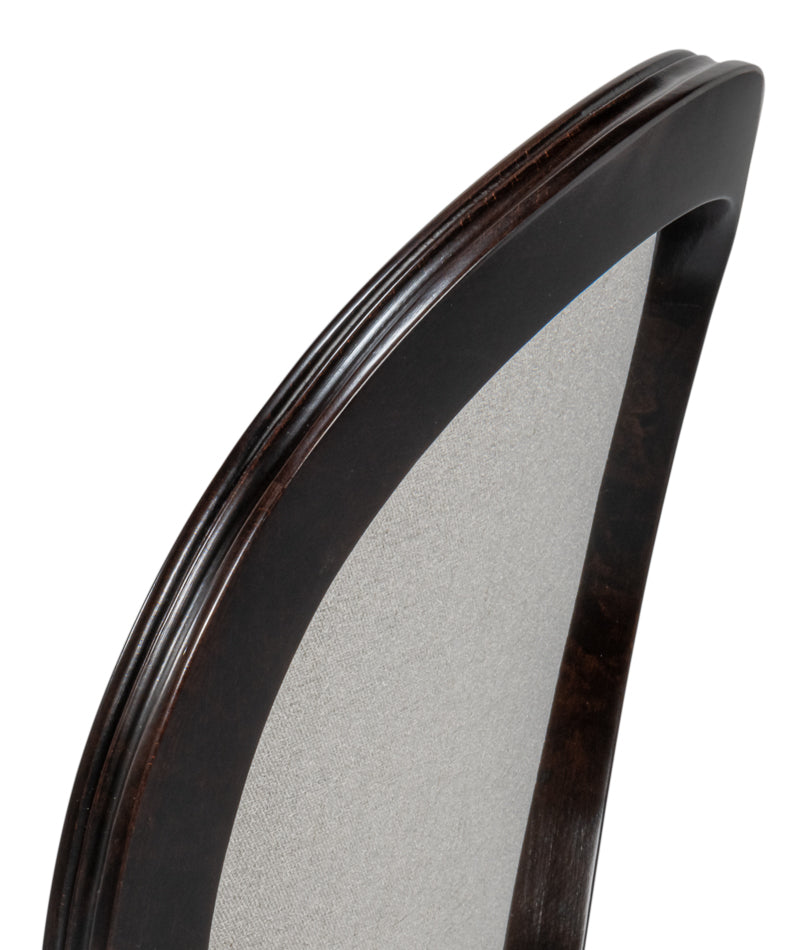 Hugo Oval Side Chair, Dark Brown- Set of 2 - Chapin Furniture