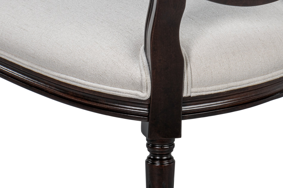 Hugo Oval Side Chair, Dark Brown- Set of 2 - Chapin Furniture