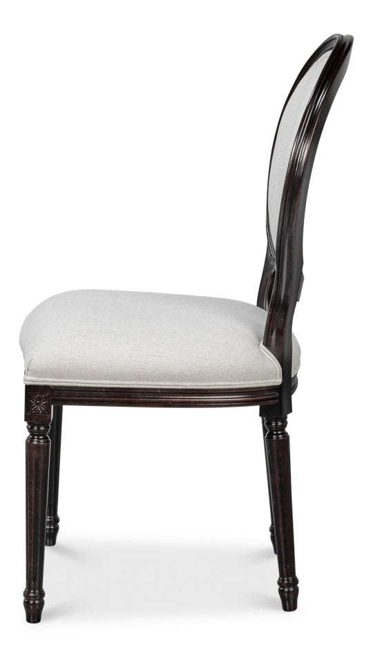 Hugo Oval Side Chair, Dark Brown- Set of 2 - Chapin Furniture