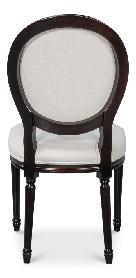 Hugo Oval Side Chair, Dark Brown- Set of 2 - Chapin Furniture