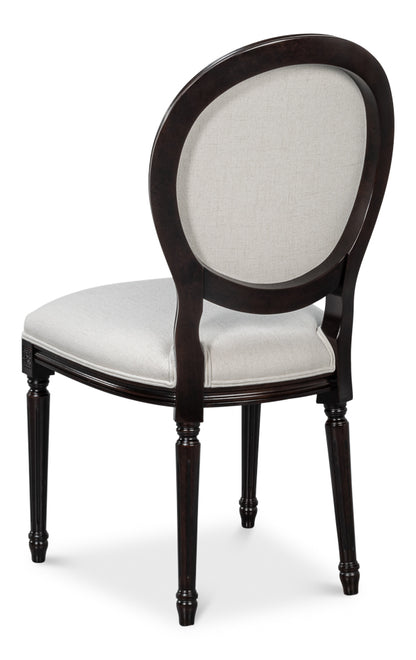 Hugo Oval Side Chair, Dark Brown- Set of 2 - Chapin Furniture