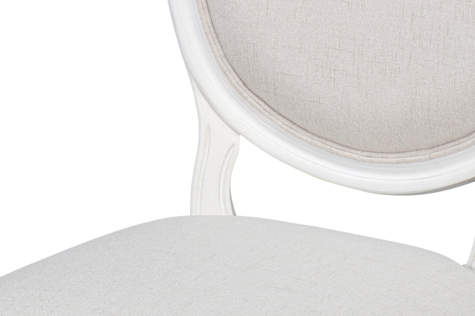 Hugo Oval Side Chair, Cortina White- Set of 2 - Chapin Furniture