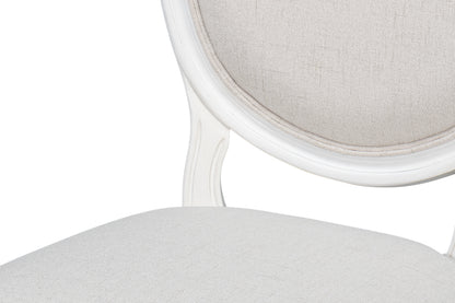 Hugo Oval Side Chair, Cortina White- Set of 2 - Chapin Furniture
