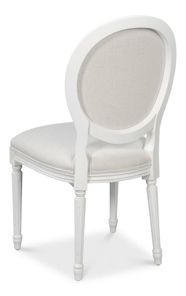 Hugo Oval Side Chair, Cortina White- Set of 2 - Chapin Furniture