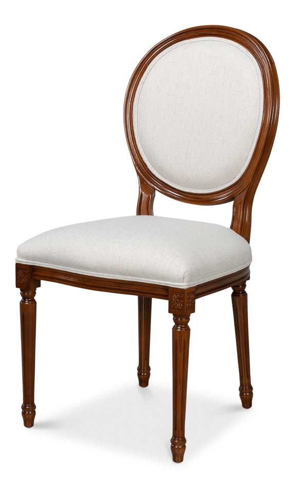 Hugo Oval Side Chair, Old World Walnut- Set of 2 - Chapin Furniture