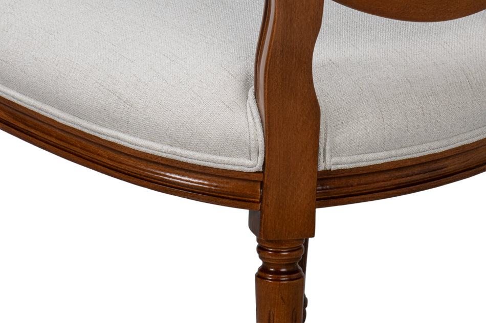 Hugo Oval Side Chair, Old World Walnut- Set of 2 - Chapin Furniture