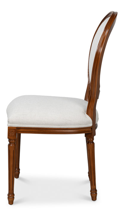 Hugo Oval Side Chair, Old World Walnut- Set of 2 - Chapin Furniture