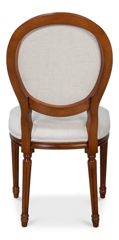 Hugo Oval Side Chair, Old World Walnut- Set of 2 - Chapin Furniture