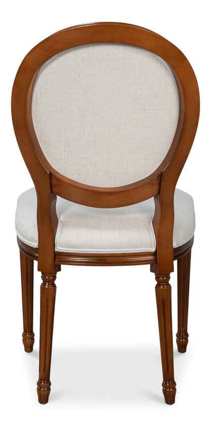 Hugo Oval Side Chair, Old World Walnut- Set of 2 - Chapin Furniture