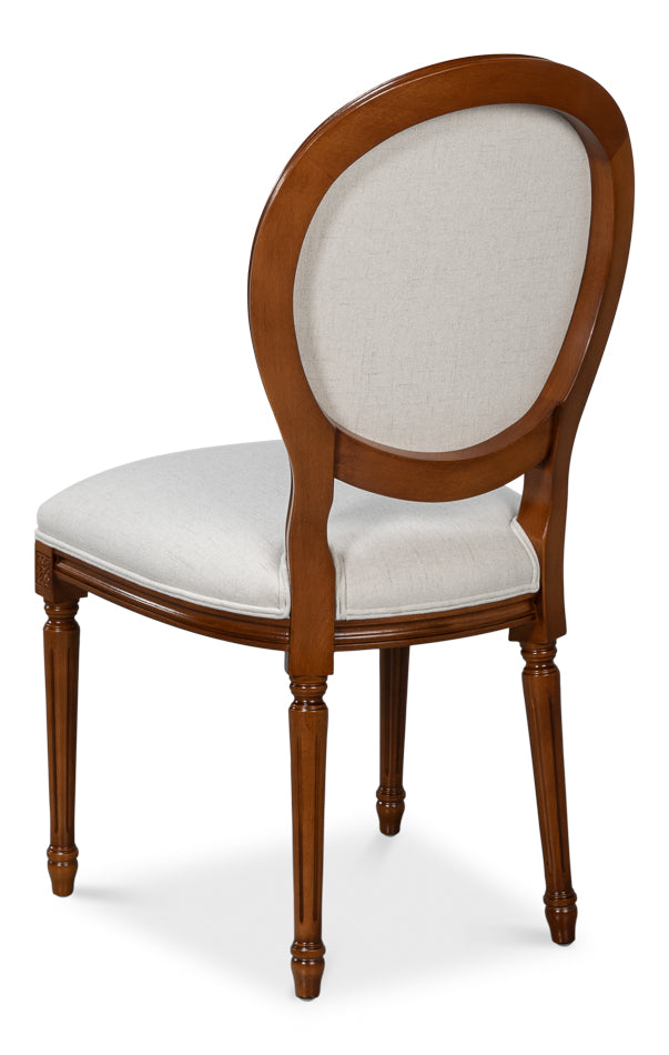 Hugo Oval Side Chair, Old World Walnut- Set of 2 - Chapin Furniture