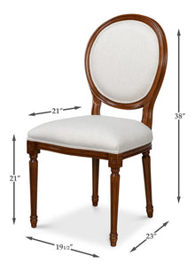 Hugo Oval Side Chair, Old World Walnut- Set of 2 - Chapin Furniture