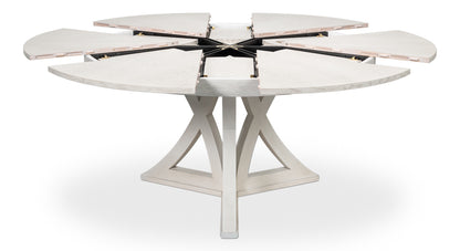 Casual Jupe Medium Dining Table- Working White - Chapin Furniture