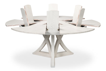 Casual Jupe Medium Dining Table- Working White - Chapin Furniture