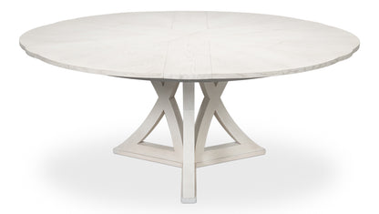 Casual Jupe Medium Dining Table- Working White - Chapin Furniture