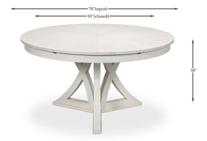 Casual Jupe Medium Dining Table- Working White - Chapin Furniture