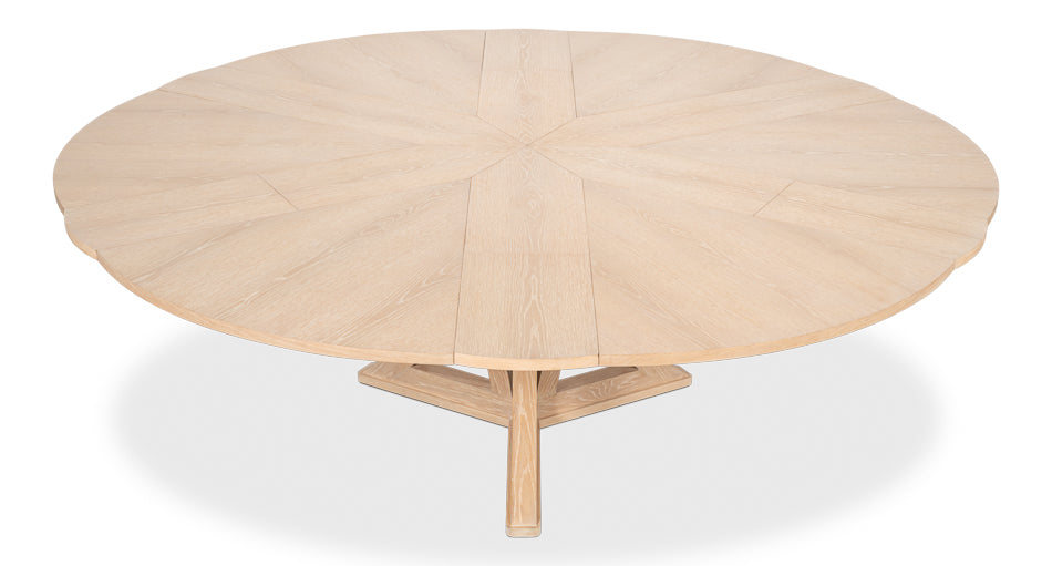 Casual Jupe Large Dining Table- Bleached Oak - Chapin Furniture