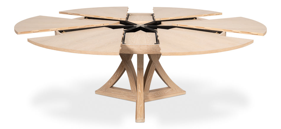 Casual Jupe Large Dining Table- Bleached Oak - Chapin Furniture