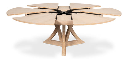 Casual Jupe Large Dining Table- Bleached Oak - Chapin Furniture